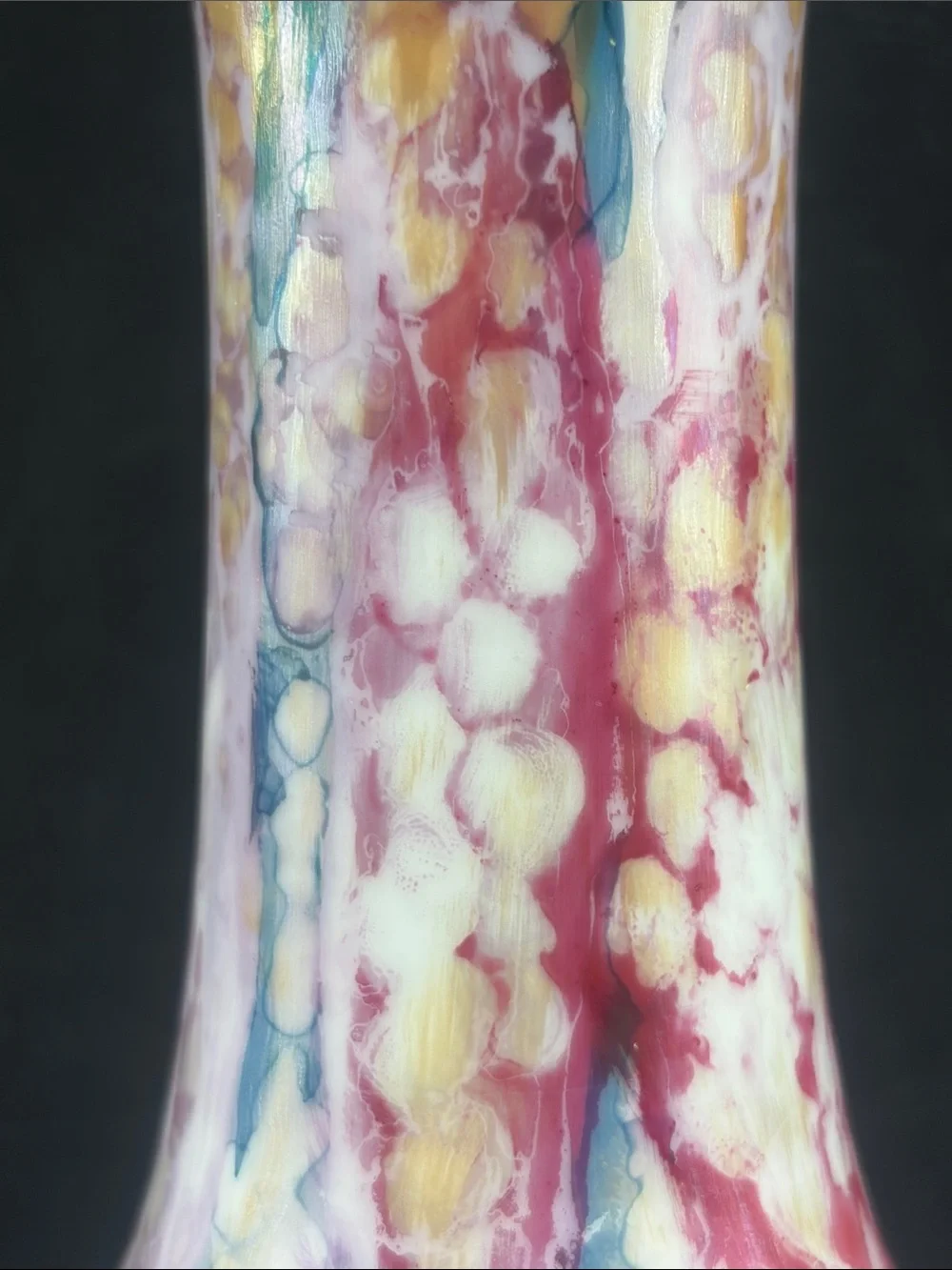Noritake Vintage Art Decor Flambe Lava Glaze Ceramic Vase Vessel Home Decor
